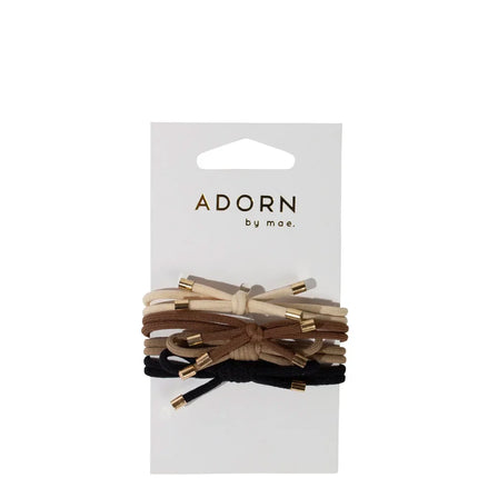 Mae Bow Hair Elastics In Black And Browns 4
