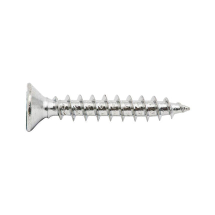 Zenith Hinge Screws Chrome Plated 7g x 25mm - 100 Pack