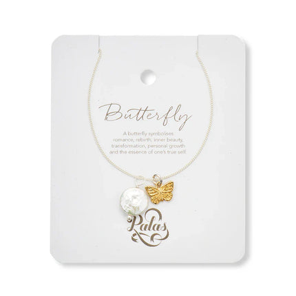 Palas Butterfly And Amulet Necklace