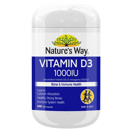 Nature's Way Vitamin D3 1000iu Caps 300 - OhYouLuckyDuck.com.au