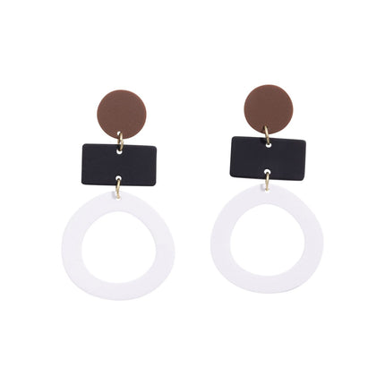 Kiki Black & White Dangle Earrings - OhYouLuckyDuck.com.au