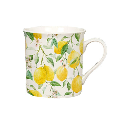 Gibson Gifts Lemon Grove Ceramic Tea Or Coffee Mug Drink Cup Kitchen Drinkware