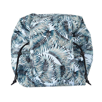Wicked Sista Drawstring Make Up Bag Tropical Leaves