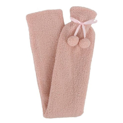 Wicked Sista Long Hot Water Bottle With Cover Textured Blush Pink