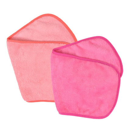 Wicked Sista Coral/pink large makeup remover towel duo