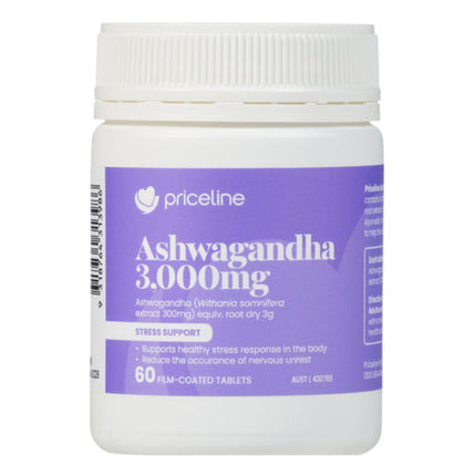 Priceline Ashwagandha 3000mg 60 Tablets
