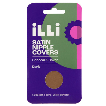 Illi Satin Nipple Covers Dark 5 Pairs
