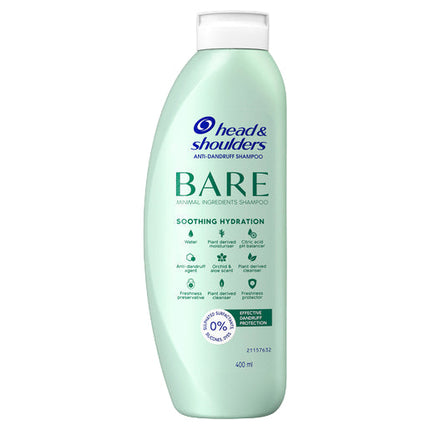 Head & Shoulders BARE Soothing Hydration Minimal Ingredients Anti Dandruff Shampoo 400ML