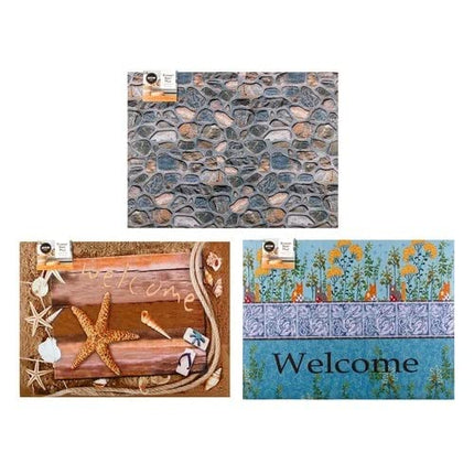 Gold Pebble Printed Design Rubber Doormat