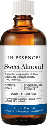 In Essence Sweet Almond Pure Massage Base Oil for Skin and Body 100ML
