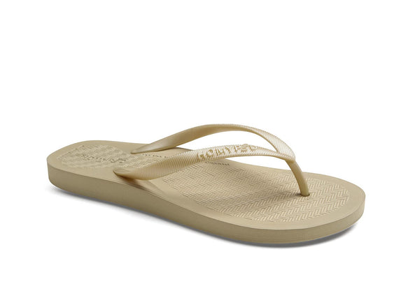 Homyped Sandy Womens Comfortable Thongs Gold Size 10