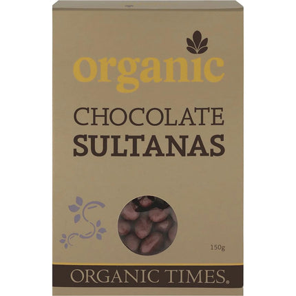 Organic Times Milk Chocolate Sultanas 150G