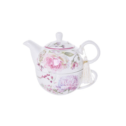 Gibson Gifts Roses & Dandelion Tea For One Teapot
