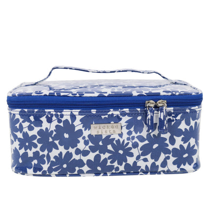 Wicked Sista Delilah Blooms Blue Medium Beauty Case