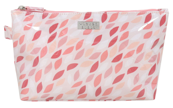 Wicked Sista Coral Leaves Luxe Large Cosmetics Bag