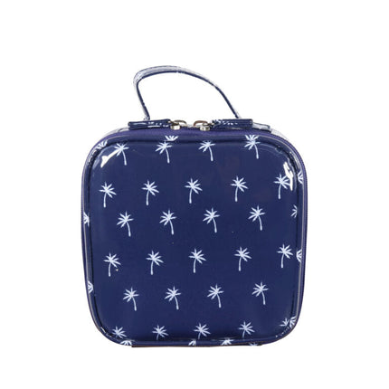 Wicked Sista Mini Palm Navy Small Square Carry Bag