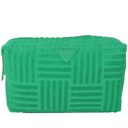 Wicked SIsta Terry Tile Duffle Cosmetic Bag Jade Green