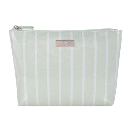 Wicked Sista Pistachio Stripe Medium Soft A Line Cosmetic Bag 23CM x 15CM x 7CM