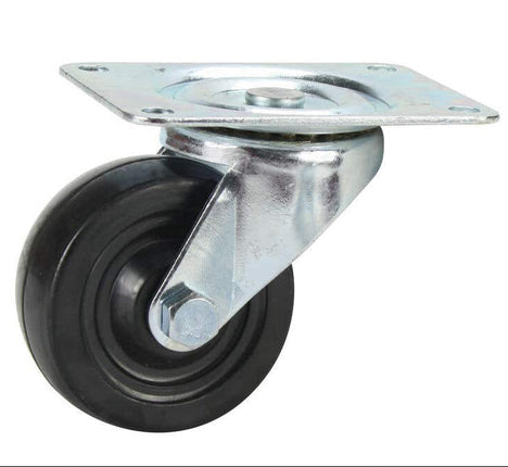 Cold Steel Rubber Swivel Castor Black 75mm