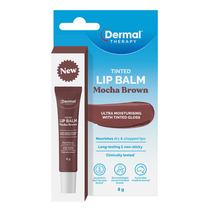 Dermal Therapy Tinted Lip Balm Mocha Brown 8G
