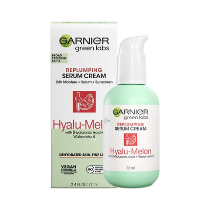 Garnier Green Labs Hyalu-Melon Replumping Serum Cream SPF 15 72mL - OhYouLuckyDuck.com.au