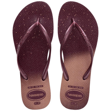 Havaianas Slim Gloss Flip Flops in Grey 35/36