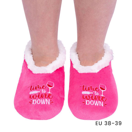 Splosh Snuggups Women'S Slippers Quote Wine Medium