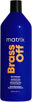 Matrix Brass Off Blue Toning Shampoo to Correct Orange Undertones on Lightened Hair 1L