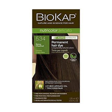 BioKap Nutricolor Delicato Rapid 5.34 Honey Chestnut 135ML