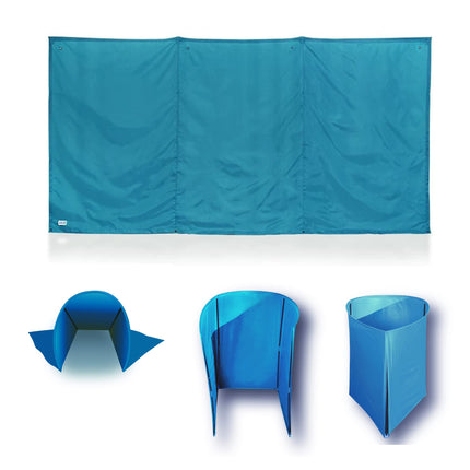 WallUp Instant Outdoor Privacy Screen Weather Resistant UV Treated Flag Cloth Divider Aqua 1.83 m x 3.66 m