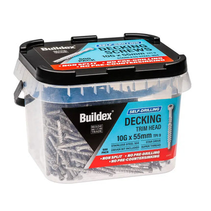 Buildex Selfdrill Deck Screw 10-9X55 B500