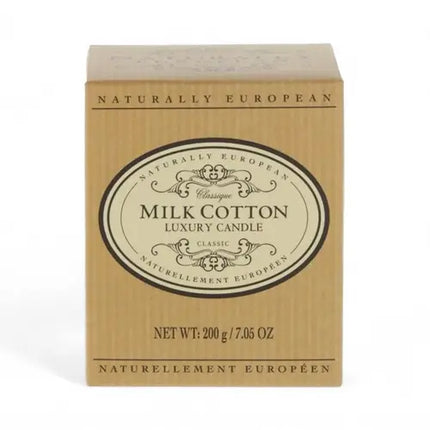 Naturally European Milk Cotton Candle 180g