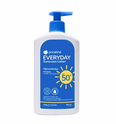 Priceline Everyday Sunscreen Spf50+ 500ML
