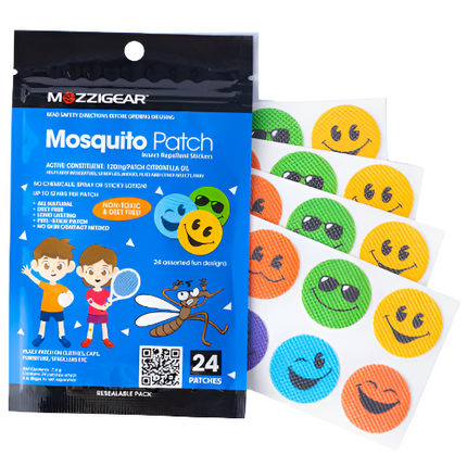 Mozzigear Kids Mosquito Patch Stickers 24 Pack