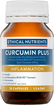 Ethical Nutrients Curcumin Plus Capsules 30 - OhYouLuckyDuck.com.au