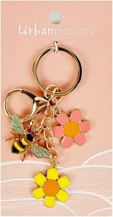 Urban Products Bee and Flowers Keyring