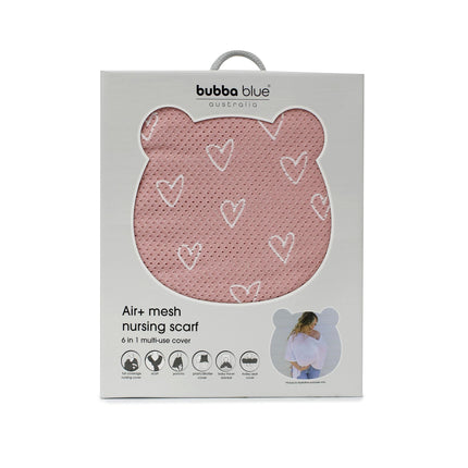 Bubba Blue Nordic Air and Nursing Scarf Berry Heart