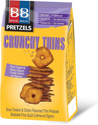 Beigel Beigel Thins Pretzel S/Crm And Onion 300G