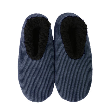 Snugg Ups Mens Cord Navy Slippers Medium