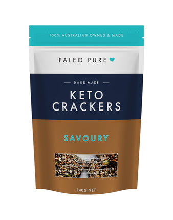 Paleo Pure Keto Crackers Savoury 140G