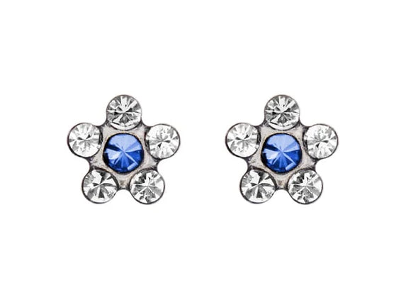 Studex Stainless Steel Daisy Sapphire Stud Earring