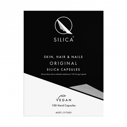 Qsilica Colloidal Silica Skin Hair & Nails 100 Capsules - OhYouLuckyDuck.com.au