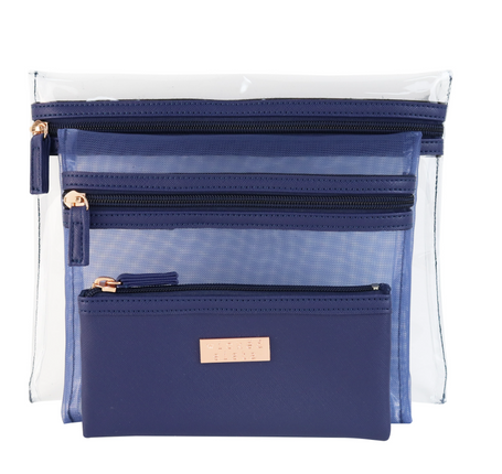 Wicked Sista Jenna Trio Purse Navy