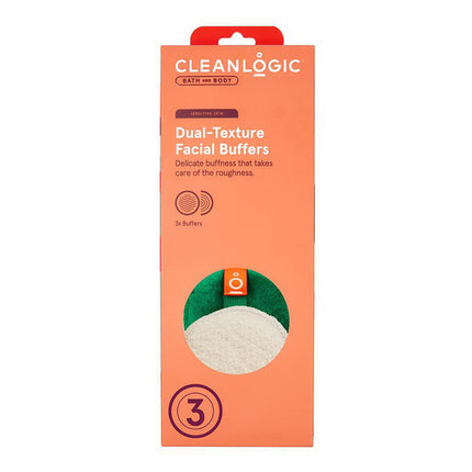 Cleanlogic Bath and Body Sensitive Skin Dual-Texture Facial Buffers