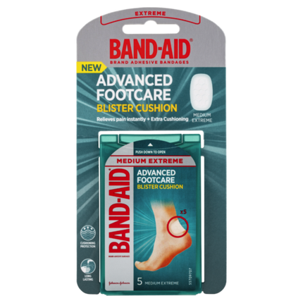 Band-Aid Advanced Footcare Blister Cushion Medium Extreme 5 Pack - OhYouLuckyDuck.com.au