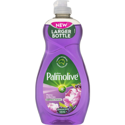 Palmolive Ultra Dishwashing Liquid Peony & Berries Anti-Bacterial 500ml - OhYouLuckyDuck.com.au