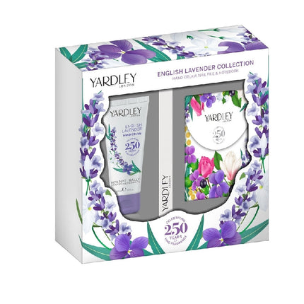 Yardley English Lavender Gift Set Hand Cream 100ML, Nail File & Notebook