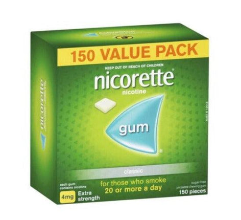 Nicorette Classic Gum 4mg - Pack of 150 Gums - OhYouLuckyDuck.com.au
