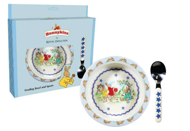 Bunnykins Feeding Bowl And Spoon Shining Star Blue