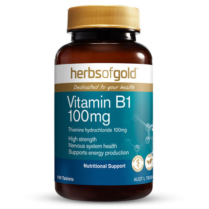 Herbs of Gold Vitamin B1 100mg 100 Tablets